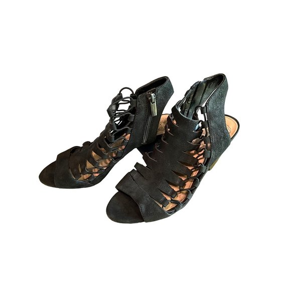 Vince Camuto Square Style Heels Black Size 9M Minor Heel‎ Scuffs - Picture 1 of 7